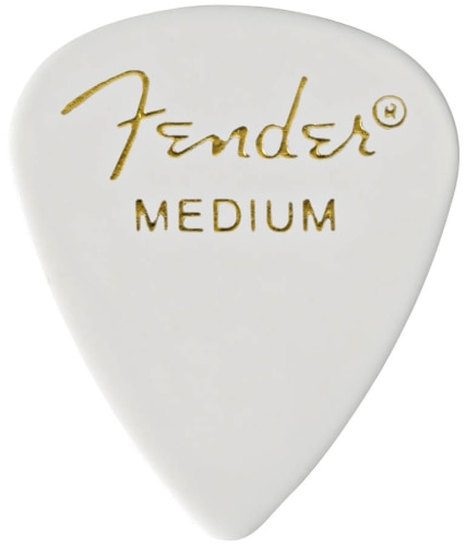 Fender Classic Celluloid medium white gitarov trstko