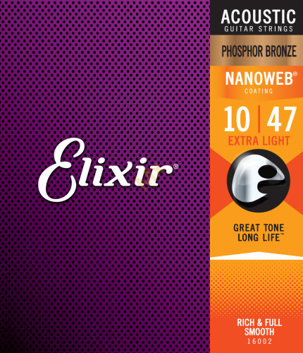 Elixir 16002 Phosphor Bronze Extra Light NW struny na akustick gitaru