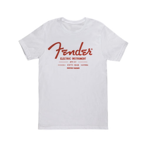 Fender Electric Instruments Men′s T-Shirt, White, Xl