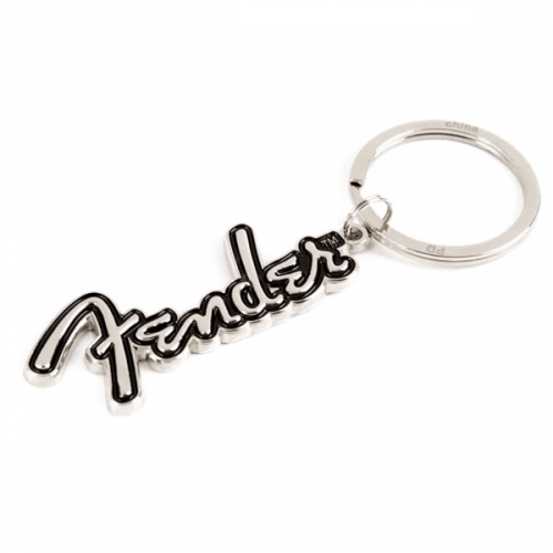 Fender Logo Key Chain Silver/Black