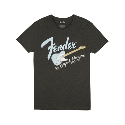 Fender Original Telecaster Men′s Tee, Gray/Sonic Blue, Small