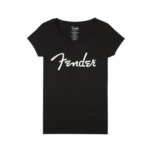 Fender Spaghetti Logo Women′s Tee, Black, Small Fender Spaghetti Logo Women′s Tee, Black, Small
