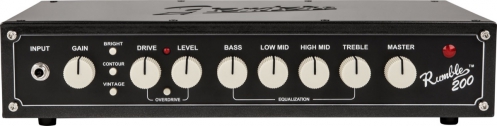 Fender Rumble 200 Head (V3), 230v Eu, Metallic Black