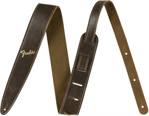 Fender 2″ Distressed Leather Strap, Brown