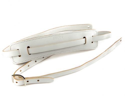 Gretsch Vintage Leather Guitar Strap, Vintage White