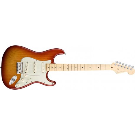 Fender American Deluxe Ash Stratocaster MN Aged Cherry Sunburst elektrick gitara