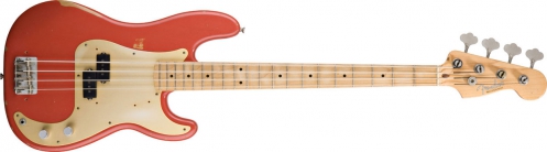 Fender Road Worn ′50s Precision Bass Maple Fingerboard, Fiesta Red