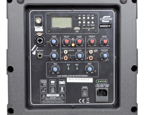 Crono CW-10A Wheeler 10A przenony system (akumulator, dwa mikrofony bezprzewodowe)