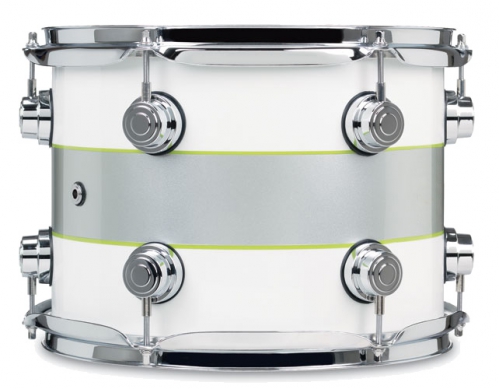 Drum Workshop 8017381 Graphics Silver And Lime Stripe Over White
