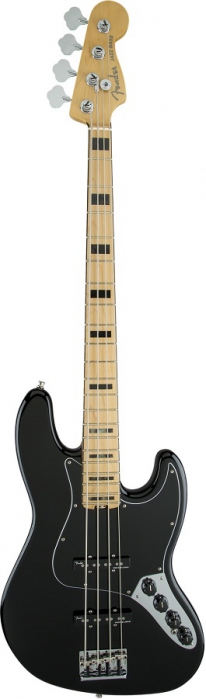 Fender American Elite Jazz Bass Maple Fingerboard, Black