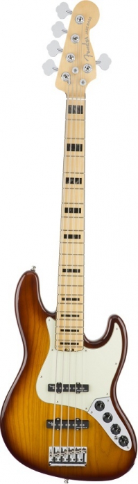 Fender American Elite Jazz Bass V Ash Mn Tobacco Sunburst