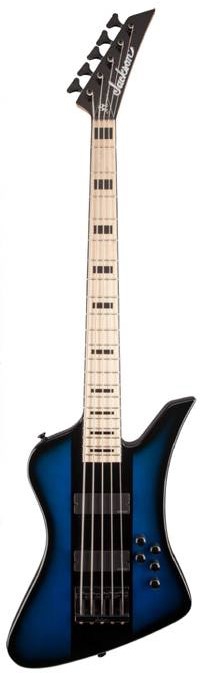 Jackson X Series Signature David Ellefson Kelly Bird V Bass, Maple Fingerboard, Blue Stripe