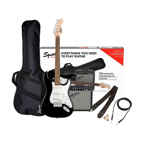 Fender Strat Ss Pack, Rosewood Fingerboard, Black, 230v Uk