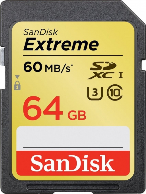 SanDisk Extreme SDXC 64GB 60MB/s UHS-I Class 10