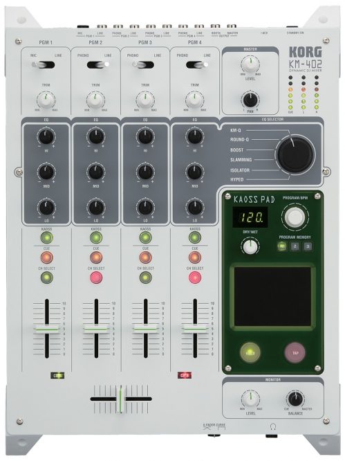 Korg KM-402 4-channel, digitlne DJ mixpult