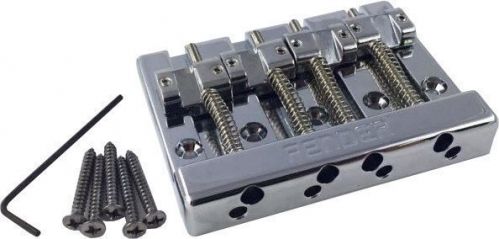 Fender HiMass 4-String Bass Bridge Assembly With Zinc Saddles,