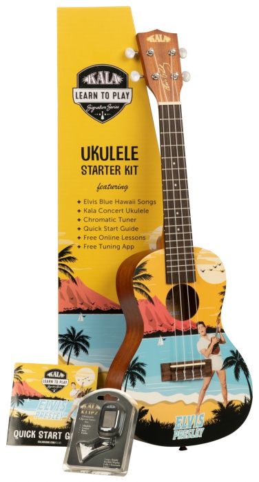Kala Learn To Play Elvis Blue Hawaii ukulele koncertowe