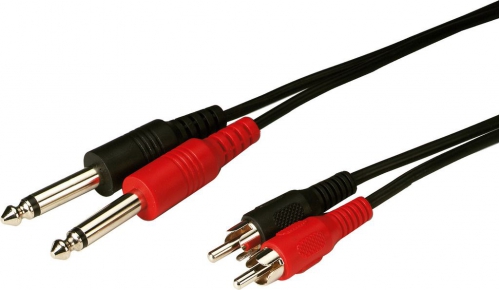 Monacor MCA-154 Audio pripojenie kábla, 2 x RCA - 2 x 6,3 mm