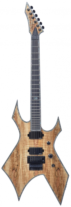 BC Rich Warlock Extreme Exotic Floyd Rose Spalted Maple Top Natural Transparent