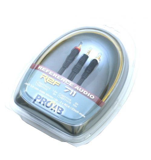 Procab REF711 mini jack stereo-2xRCA 1,5m