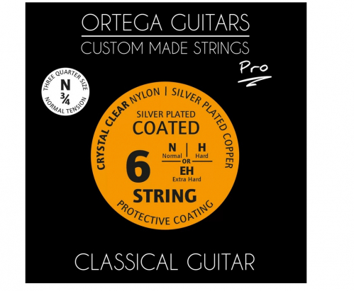 Ortega NYP34N Crystal Nylon 3/4 Pro Normal Tension struny na klasick gitaru
