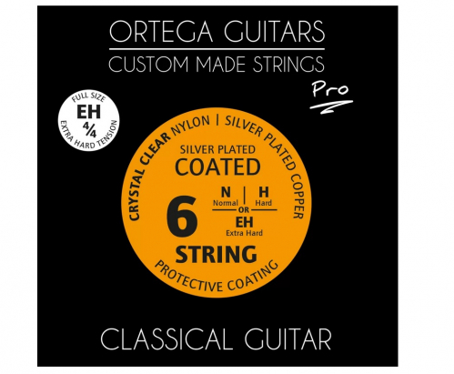 Ortega NYP44H Crystal Nylon 4/4 Pro Extra Hard Tension struny na klasick gitaru 