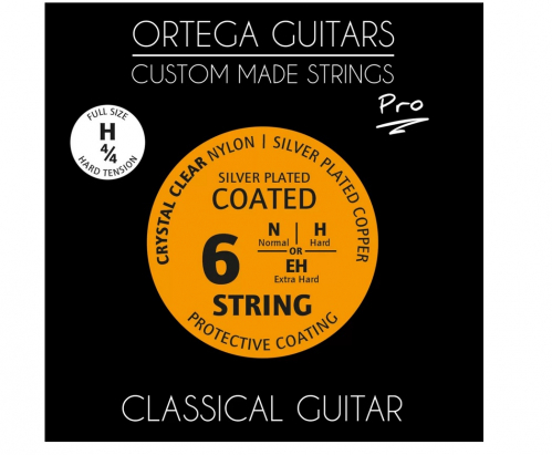 Ortega NYP44H Crystal Nylon 4/4 Pro Hard Tension struny na klasick gitaru 