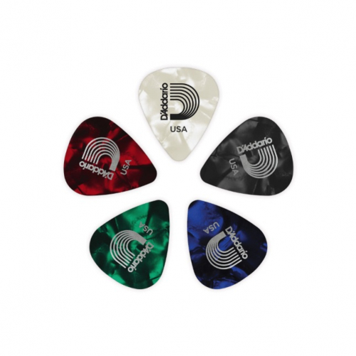 Planet Waves Assorted Pearl Celluloid Guitar Picks, 10 pack, Medium