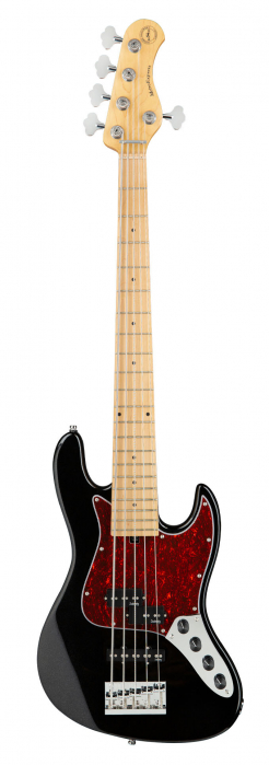 Sadowsky MetroExpress 21-Fret Hybrid P/J Bass, Maple Fingerboard, 5-String - Solid Black High Polish Sadowsky MetroExpress 21-Fret Hybrid P/J Bass, Maple Fingerboard, 5-String - Solid Black High Polish