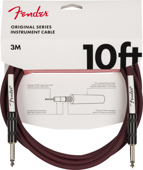 Fender Limited Edition Original Series Cable, 10′, Oxblood