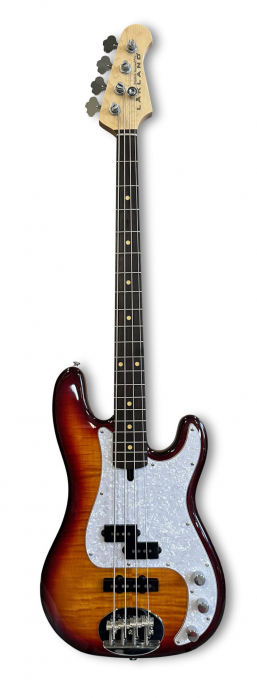 Lakland Skyline 44-64 Deluxe Bass, 4-String - Flamed Maple Top, Honey Burst Gloss