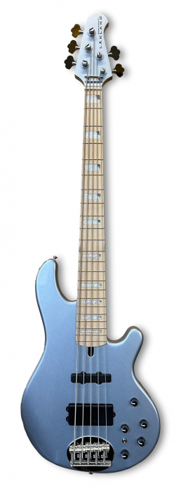 Lakland Skyline 55-02 Custom Bass, 5-String - Ice Blue Metallic Gloss