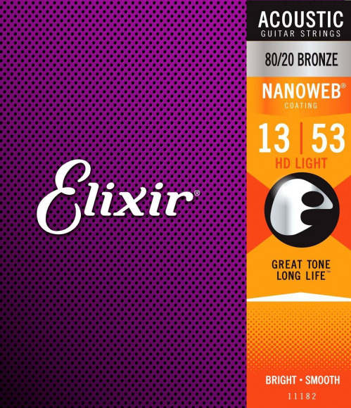 Elixir 11182 NW HD Light 80/20 Bronze struny na akustick gitaru