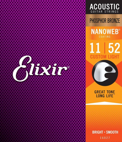 Elixir 16027 Phosphor Bronze Custom Light NW struny na akustick gitaru