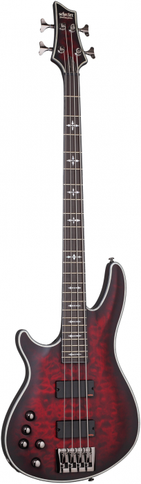 Schecter 1912 Hellraiser Extreme-4 Crimson Red Burst Satin gitara basowa leworczna