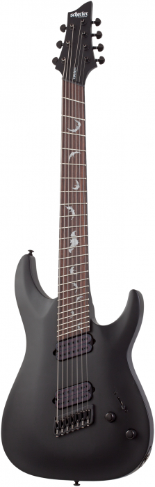 Schecter Damien 7 MultiScale Satin Black electric guitar