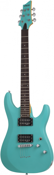Schecter C-6 Deluxe Satin Aqua electric guitar