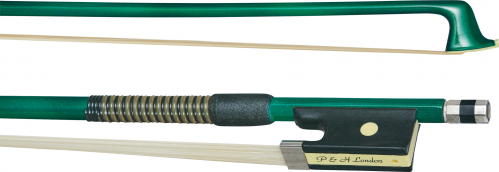 P&H B1526GGR Smyczek do Skrzypiec 1/8  fibrowy brzowy zielony oryginalny wos koski