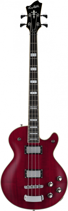 Hagstrom Swede Wild Cherry Transparent bass guitar