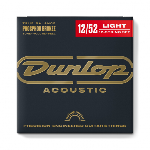Dunlop struny pre akustick� gitaru, 12 str�n 12-52 phosphor bronze