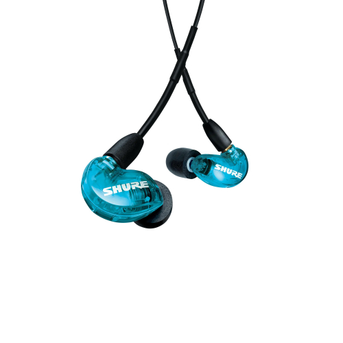 Shure SE215DYBL+UNI-EFS - Suchawki douszne AONIC215 z pojedynczym przetwornikiem i kablem 3.5mm (niebi...