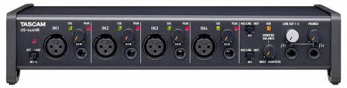 Tascam US-4x4 HR - Interfejs USB Audio, 4 wejcia, 4 wyjcia (oprogramowanie Cubase LE + Sample Tank)