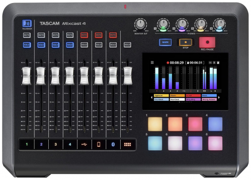 Tascam MIXCAST 4 - Poscast Mixer/MTR/USB Audiointerface Tascam MIXCAST 4 - Poscast Mixer/MTR/USB Audiointerface