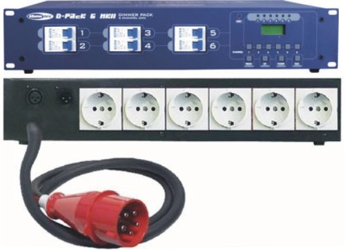 Showtec 50384S D-Pack 6  MKII  Schuko 6 kanlov