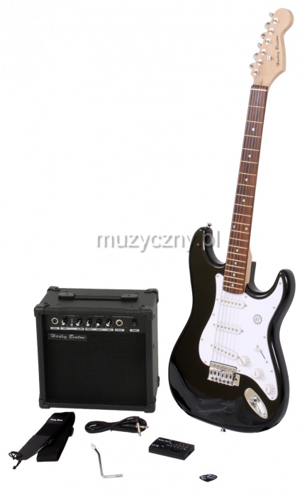 Harley Benton HBST Black Set gitara + zosilova