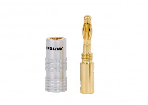 Prolink Aluminium pozacane wtyki bananowe, para