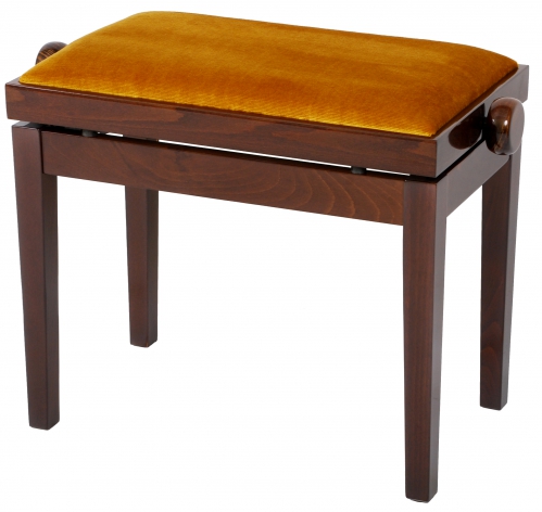 Grenada BG 27 piano bench, gloss walnut, gold drubbing