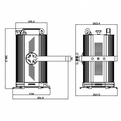 Elation TSP1000FN-B reflektor teatralny Fresnel 650/1000W