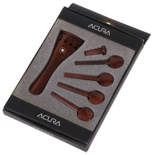 AN violin tailpiece set 4/4 a la Schweizer rosewood, paris eye