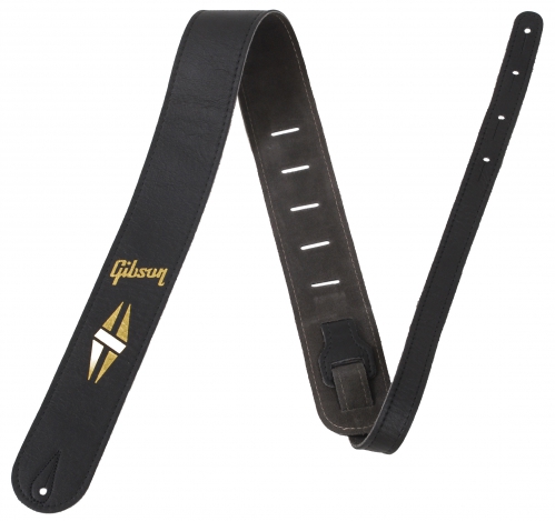 Gibson 2″ Glove Leather Black Beauty, kožený gitarový popruh Gibson 2″ Glove Leather Black Beauty, kožený gitarový popruh